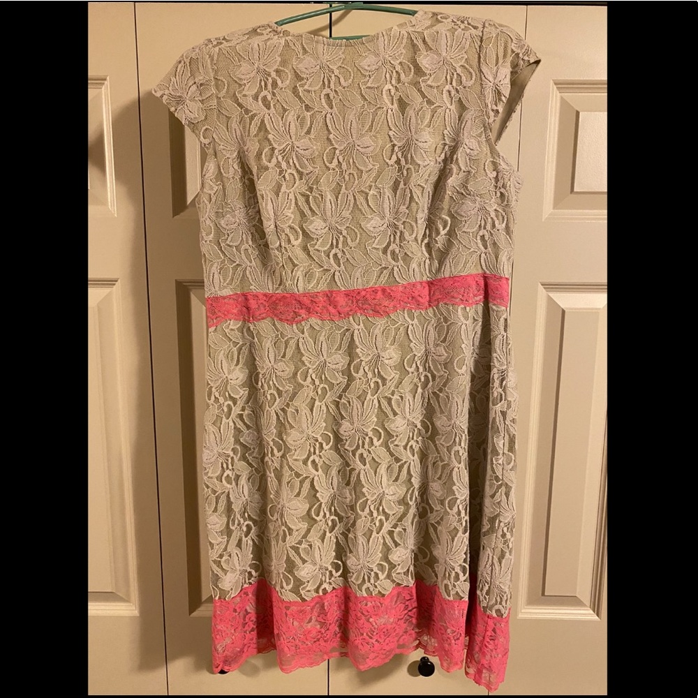 Cute colorblock lace dress by Danny & Nicole